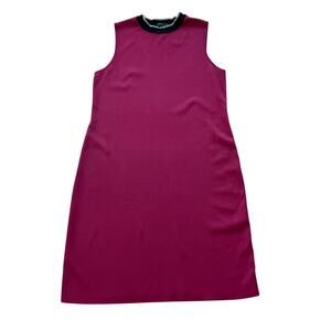 rag & bone Lucine Dress Sleeveless Knit Mini Size Large Purple Black Color Block